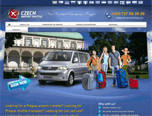 Tablet Screenshot of czech-airport-shuttle.com